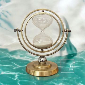Nigel Kuantum Tasarım Metal Gold Kum Saati 30 Dakika Cam Masa Üstü Aksesuar Ofis Hediyesi Dekoratif Hediyelikler