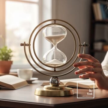 Nigel Kuantum Tasarım Gold Kum Saati, 15 Dakika Cam Obje Ofis Masaüstü Dekoratif Hediyelik Aksesuar