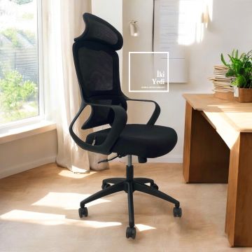 Goldsit Space Kaliteli Yönetici Koltuğu Ofis Çalışma Sandalyesi Büro Makam Koltukları Tasarım Fileli Bel Destekli Garantili