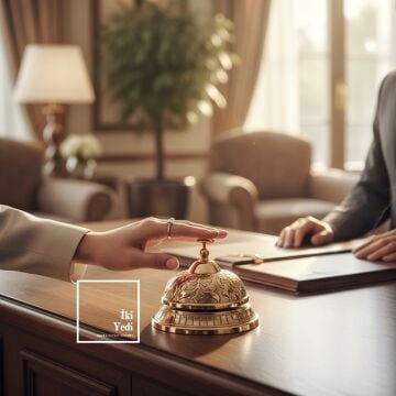 Atroce İşlemeli Döküm Pirinç Otel Resepsiyon Zili Masa Üstü Çan Retro Ofis Aksesuarı Hediyelik Gift