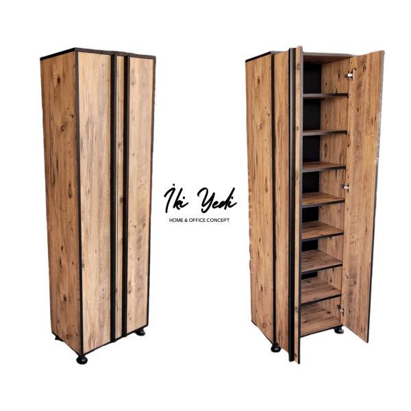 Travis Çok Raflı Ayakkabılık Dolap Geniş Derinlikl Ayakkabı Dolabı Kapaklı Modern Ev Ofis Mobilya