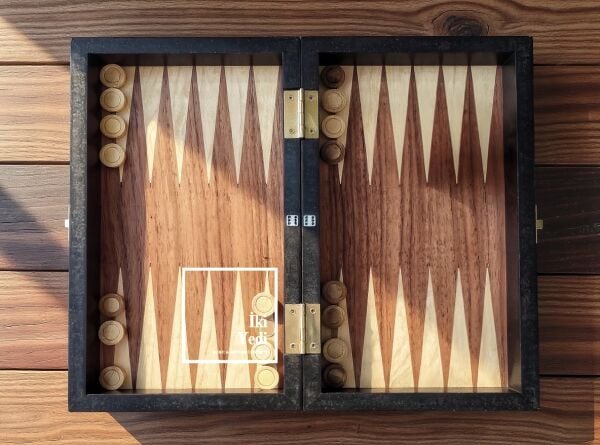 Dost Meclisi Manila Ahşap Mini Tavla Takımı Katlanır Tavla Seti Masaüstü Tavla Oyunu Çantaya Konma