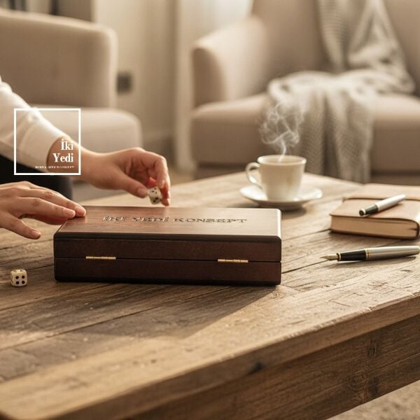 Dost Meclisi Manila Ahşap Mini Tavla Takımı Katlanır Tavla Seti Masaüstü Tavla Oyunu Çantaya Konma