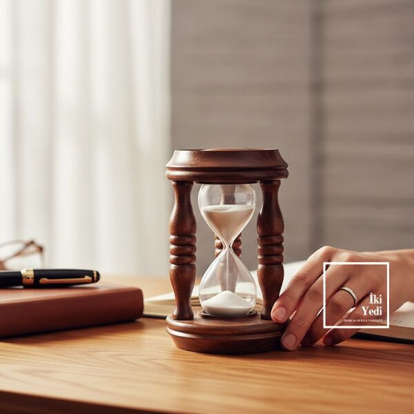 Maarel 771 Ahşap Kum Saati Dekoratif Masaüstü Kum Saati Ofis Çalışma Masası Dekoru Hediyelik Eşya