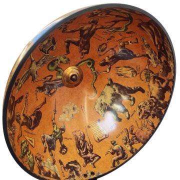 Nettuno Antik Dünya Bar Küresi, Şaraplık İçki Bölmeli Küre, Lüks Dekoratif Masa Üstü Hediye