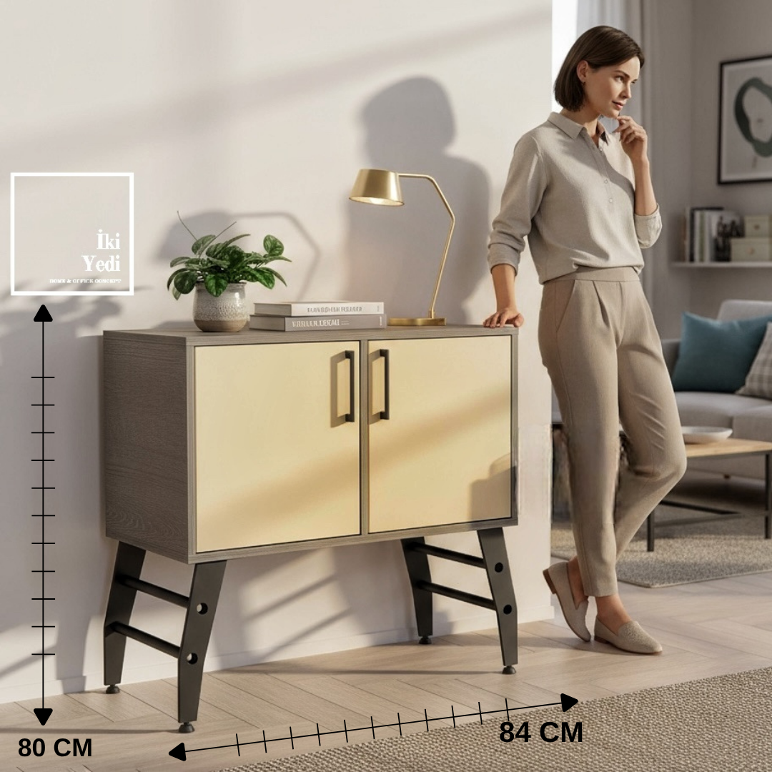 Palermo Metal Ayaklı Çok Amaçlı Dolap Etajer Yazıcı Dolabı Akvaryum Pikap Dolabı Ev Ofis Mobilyalar