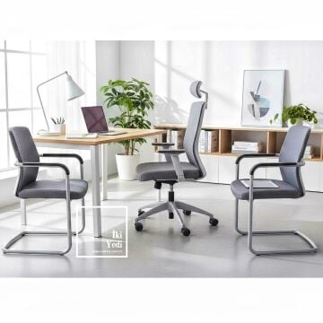 Palermo Yönetici Ofis Takımı 230 cm Metal Ayaklı Modern Ofis Mobilyası Ergonomik Ofis Koltukları