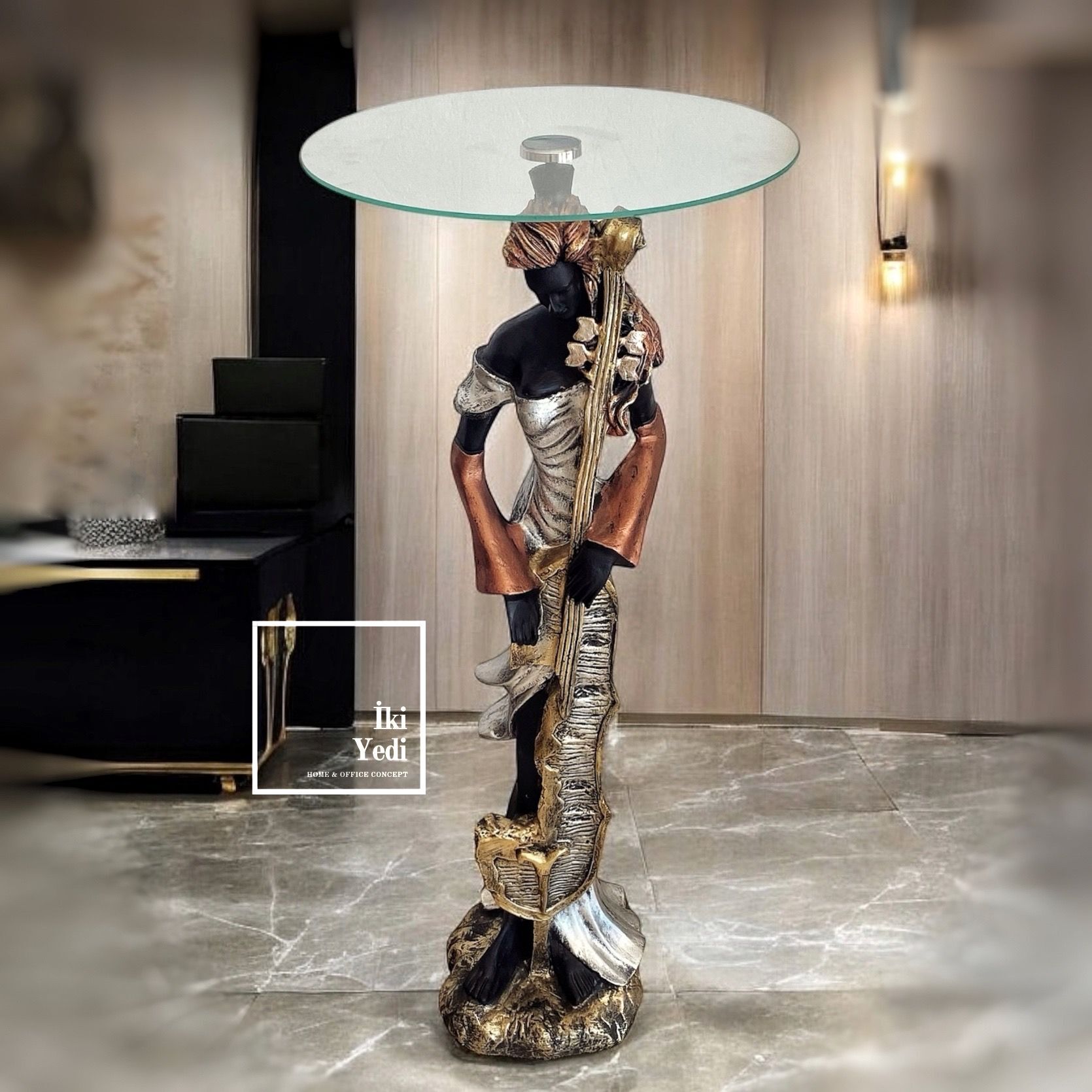 Camaurot Müzisyen Çellist Çello Çalan Kadın Figürlü Cam Dresuar – Şıklığın En Notalı Hali