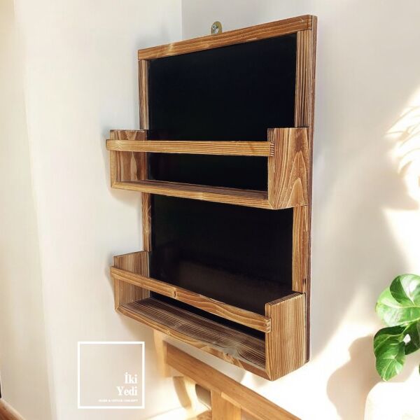 Nicholas Ahşap Dekoratif Raf Masif Çam Ağacı Süs Aksesuar Rafı Duvar Dekoru
