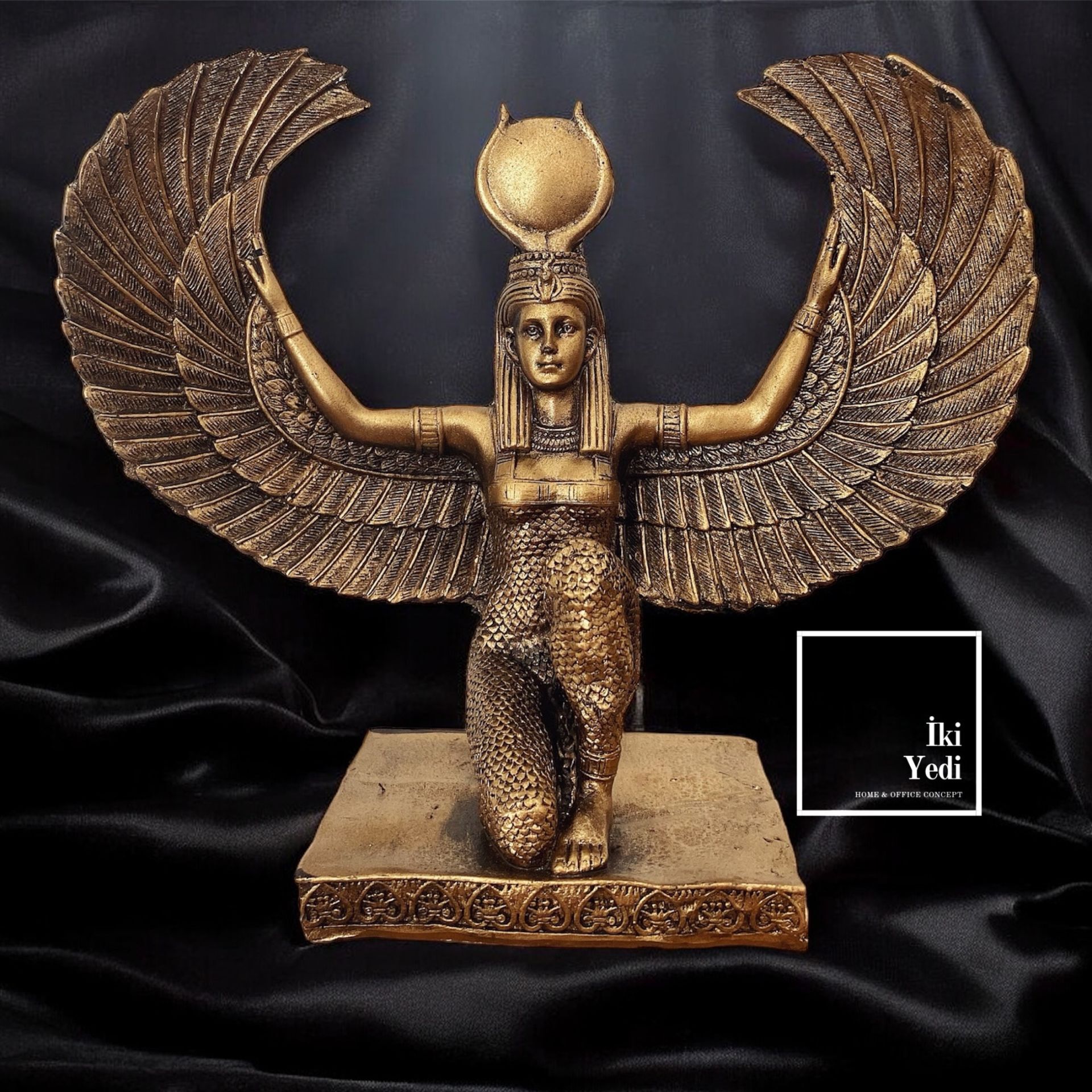 Mısır Tanrıçası Isis Biblosu Antik Mitolojik Dekor Biblo Obje Anlamlı Hediyelik Eşya Kadın Figürü