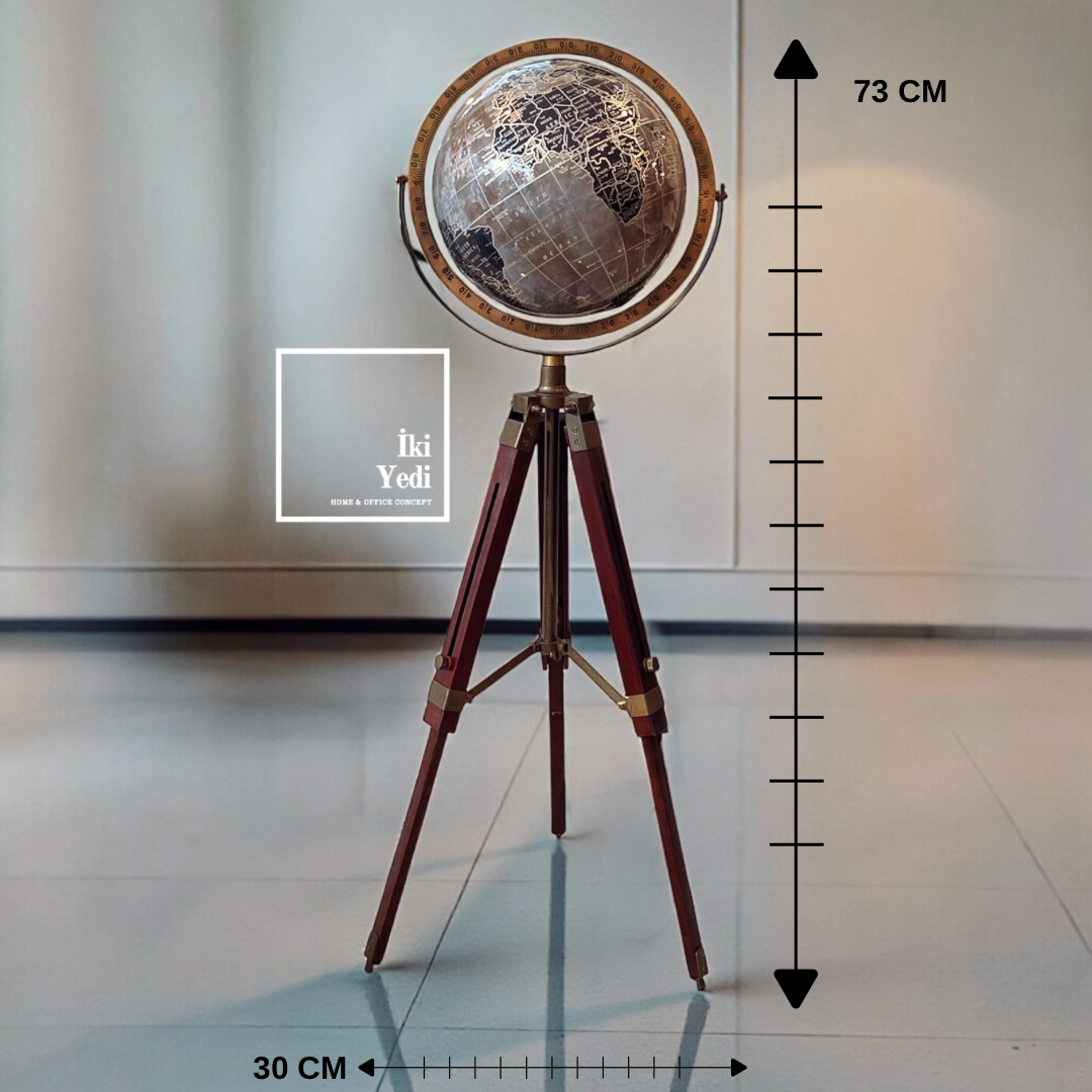 Chambers Tripod Ayaklı Dünya Küresi 73 cm – Dekoratif Büyük Boy Ayaklı Küre Ofis Hediyesi Unutulmaz