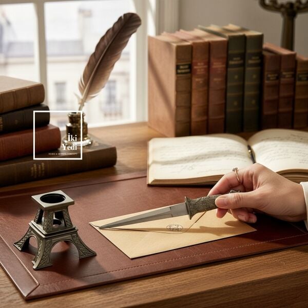 Paris’in Sessiz Zarafeti Eyfel Kulesi Zarf Açacağı Dekoratif Mektup Açıcı Ofis Hediyesi Aksesuar