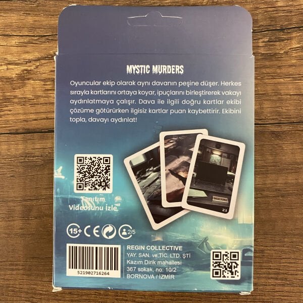 Mystic Murders Dedektif Kart Oyunu : Askeri Üste Cinayet Gerilim ve Zeka Odaklı Stratejik Polisiye