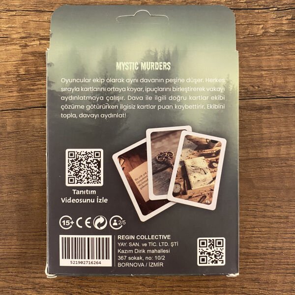 Mystic Murders Dedektif Kart Oyunu : Dağ Evinde Cinayet Dava Çözme Oyunu Polisiye Gerilim Strateji