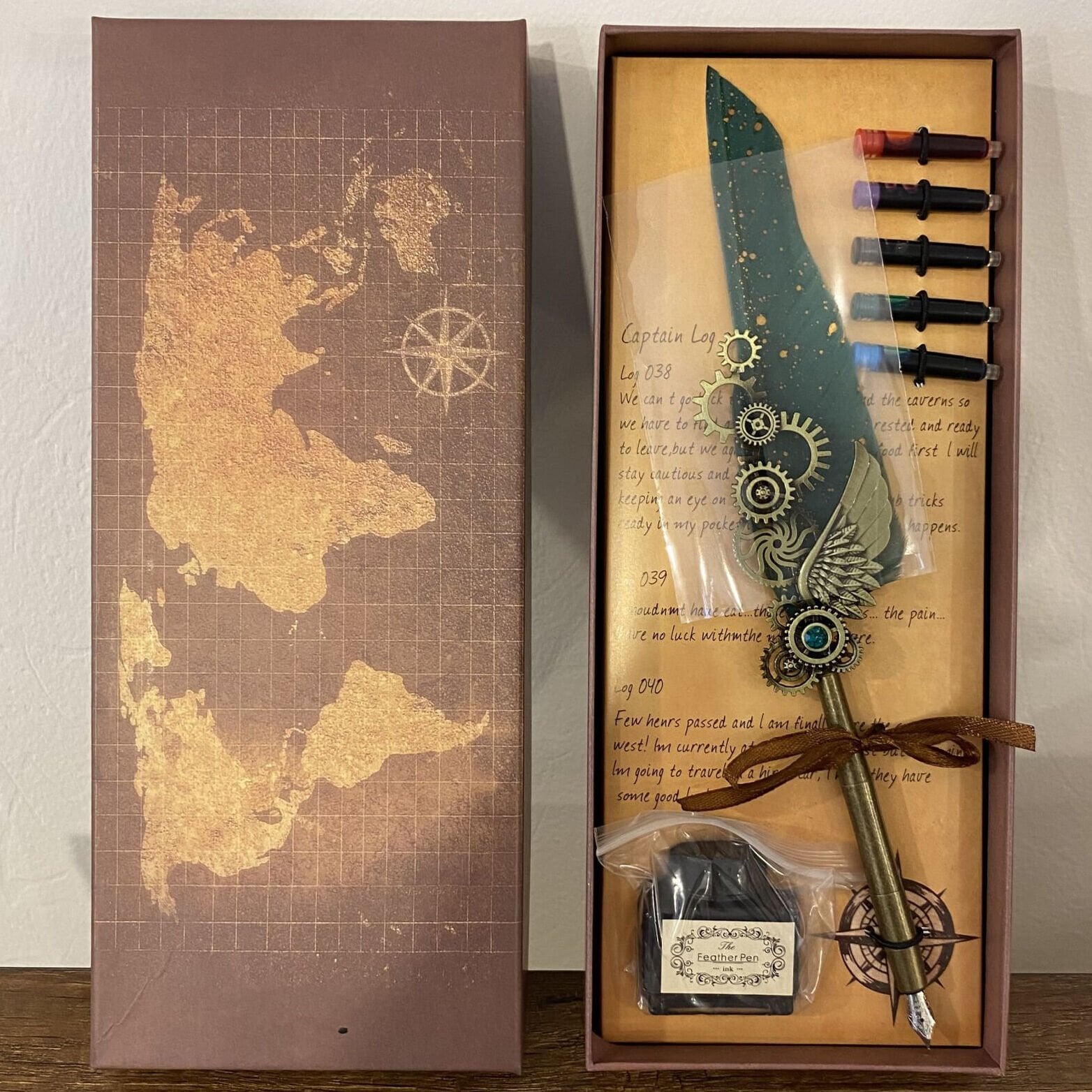 Monique 779 Divit Hokka Seti Kaligrafi Yazı Takımı Dekoratif Ofis Masa Üstü Şık Hediye Mürekkepli