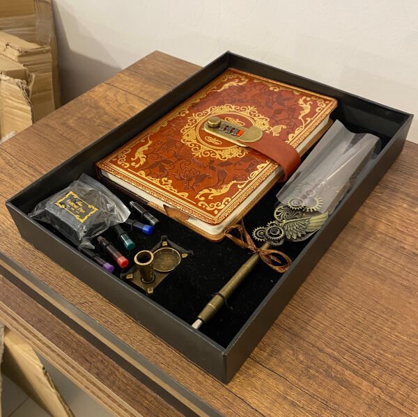 Kathe 771 Şifreli Defterli Divit Hokka Seti Kaligrafi Yazı Takımı Ofis Masa Üstü Hediye Aksesuar