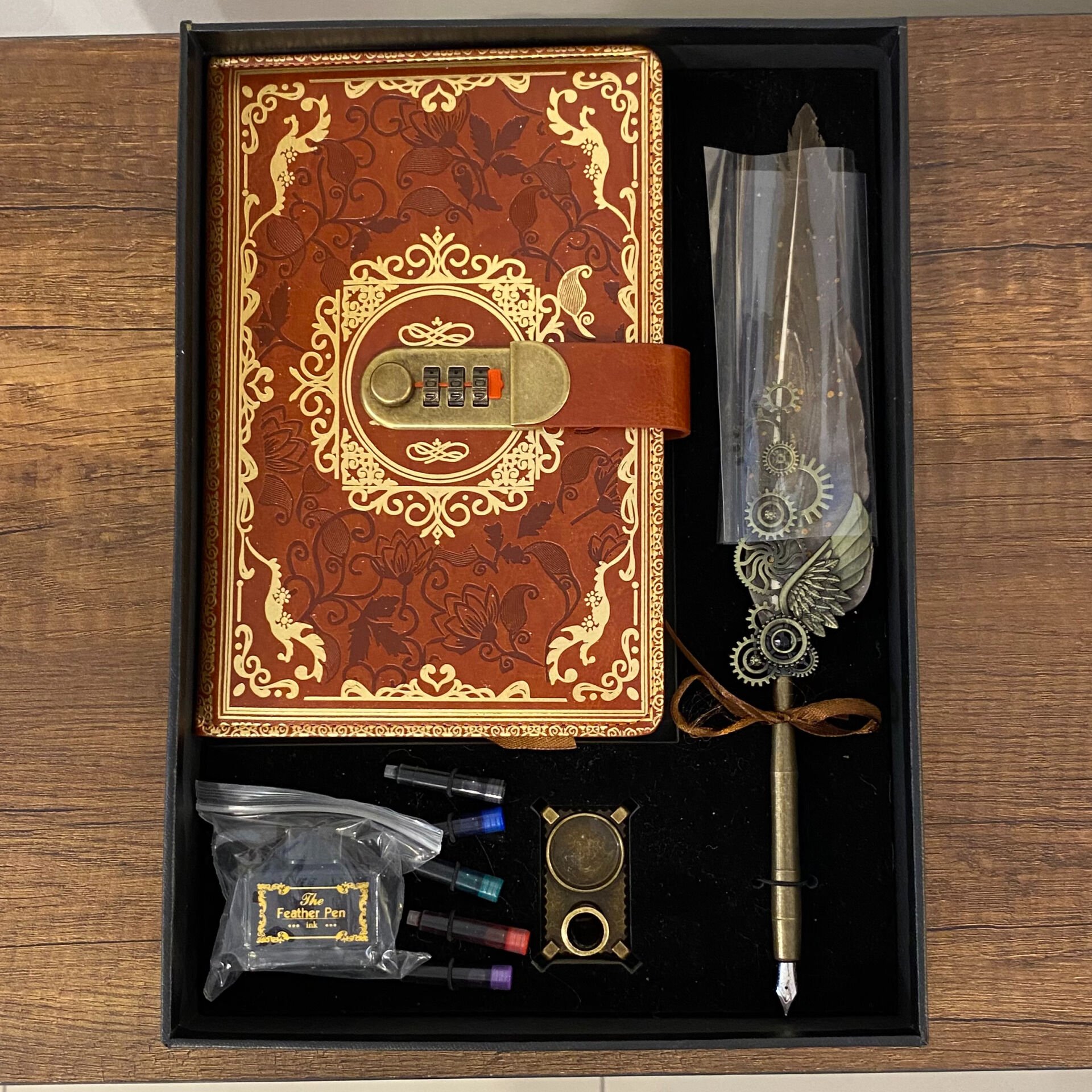 Kathe 771 Şifreli Defterli Divit Hokka Seti Kaligrafi Yazı Takımı Ofis Masa Üstü Hediye Aksesuar