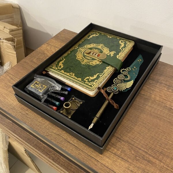 Kathe 772 Şifreli Defterli Divit Hokka Seti Kaligrafi Yazı Takımı Ofis Hediyesi Masa Üstü Aksesuar