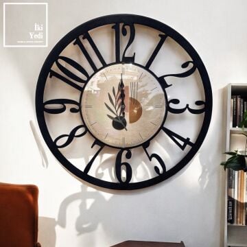 Leonor 52 cm Modern Metal Duvar Saati Büyük Boy Dekoratif Salon Saati Estetik Yaratıcı Tasarım Saat