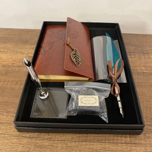 Neuberg 772 Deri Defterli Divit Hokka Seti Kaligrafi Yazı Takımı Ofis Masa Hediyesi Sıradışı Şeyler