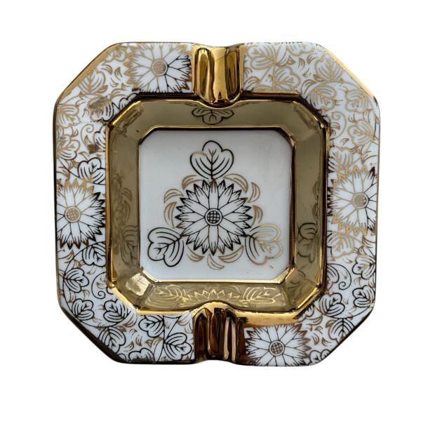 Tominay 775 Kraliyet Dokunuşu Seramik Küllük Dekoratif Masa Üstü Ofis Aksesuarı Hediye Elegant