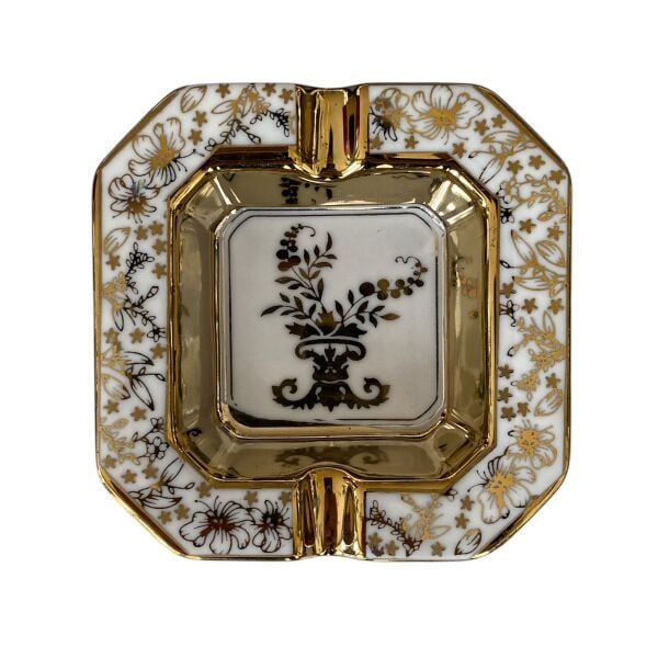 Tominay 779 Kraliyet Dokunuşu Seramik Küllük Dekoratif Masa Üstü Ofis Aksesuar Hediye Ashtray Model