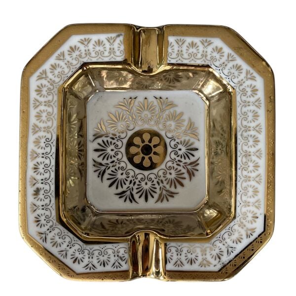 Tominay 7712 Kraliyet Dokunuşu Seramik Küllük Dekoratif Masa Üstü Ofis Aksesuar Şık Hediye Stilist