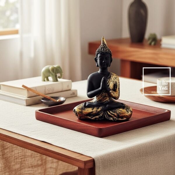 Vastu 772 Buda Heykeli Meditasyon Dekoru Zen Ev Ofis Aksesuarı Ruhsal Denge Objesi Hediyelik Eşya