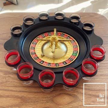 Roulette 12'li Rulet Shot Oyunu Eğlence Parti Eğlencesi Yılbaşı Doğum Günü After Party Masa Oyunu