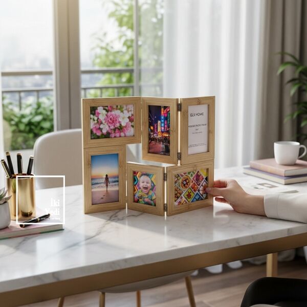 GLX Hatıra Katmanı Kolaj Fotoğraf Çerçevesi Duvar ve Masa Üstü Katlanır Dekoratif Çerçeve Hediyelik