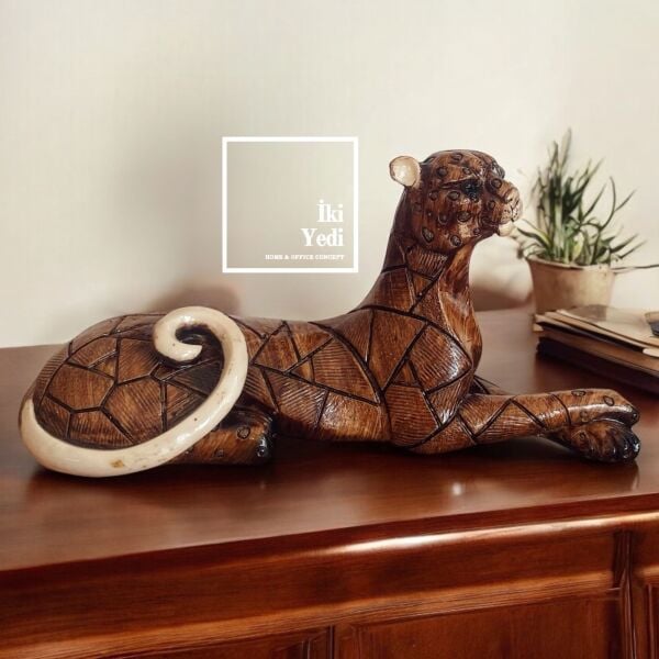 Pierre 77-2 Puma Figür Dekoratif Obje Hediyelik Biblo Heykel Ev Dekorasyonu Ofis Hediyesi