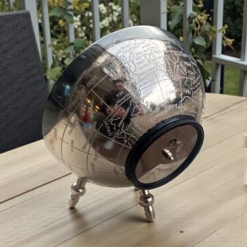 Maurice Krom Büyük Masa Saati, Antik Eskitme Dünya Haritalı Şömine ve Ofis Dekoru Lüks Hediyelik