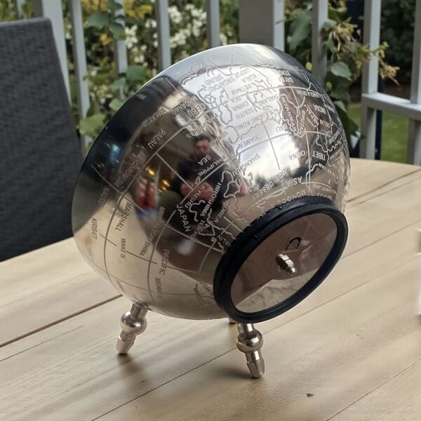 Maurice Krom Büyük Masa Saati, Antik Eskitme Dünya Haritalı Şömine ve Ofis Dekoru Lüks Hediyelik
