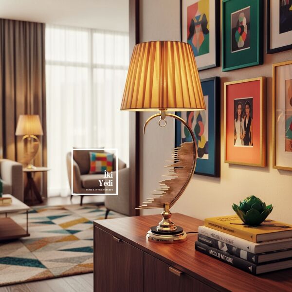 Veracruz Yarım Ay Işığı Abajur Masa Lambası Dekoratif Aydınlatma Objesi Salon Yatak Odası Hediyelik