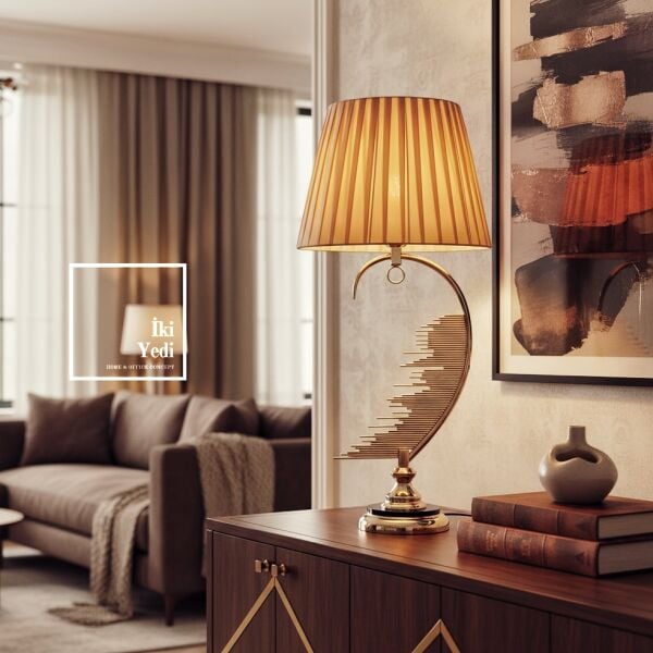 Veracruz Yarım Ay Işığı Abajur Masa Lambası Dekoratif Aydınlatma Objesi Salon Yatak Odası Hediyelik