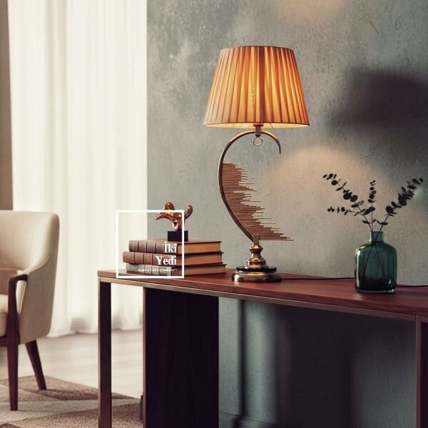 Veracruz Yarım Ay Işığı Abajur Masa Lambası Dekoratif Aydınlatma Objesi Salon Yatak Odası Hediyelik