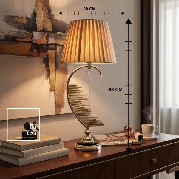 Veracruz Yarım Ay Işığı Abajur Masa Lambası Dekoratif Aydınlatma Objesi Salon Yatak Odası Hediyelik