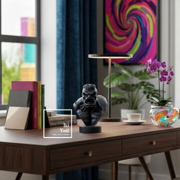 Mini Hulk Heykeli 15,5 cm | Güç Temalı Masaüstü Dekoratif Figür Biblo Süper Kahraman Objesi Eğlence