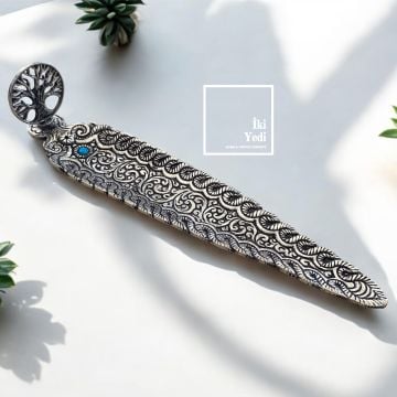 Estelle Hayat Ağacı Tasarımlı Metal Tütsülük – Yıkanabilir Çubuk Tütsü Kabı Meditasyon Aksesuarı