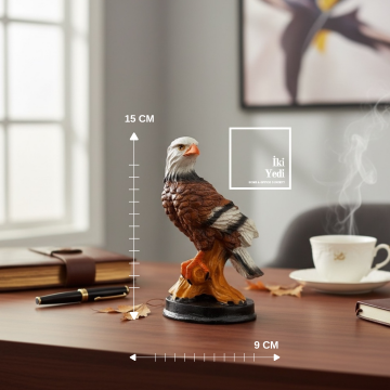 Castro 773 Kartal Figürü 15 cm Masaüstü Dekoratif Biblo, Ofis Ev İçin Şık Obje Heykel Ofis Hediyesi