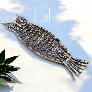 Estelle Baykuş Tasarım Metal Tütsülük – Yıkanabilir Çubuk Tütsü Kabı Meditasyon Aksesuarı