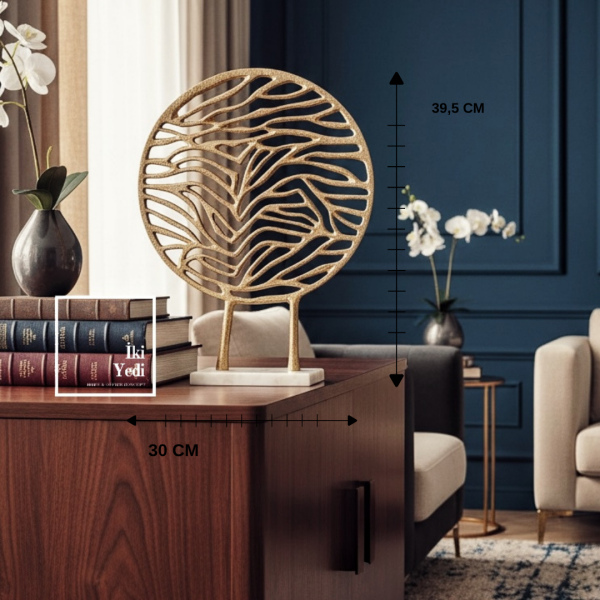 Milhaud 772 Dekorun Altın Dairesi Şık Obje Modern Salon Ofis Masa Üstü Tasarım Aksesuar Hediyelik