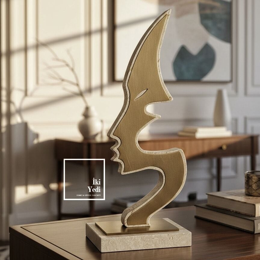 Schonbrun – Traverten Taşın Barok İlhamlı Modern Dekoru Dekoratif Lüks Salon Ofis Konsol Aksesuarı