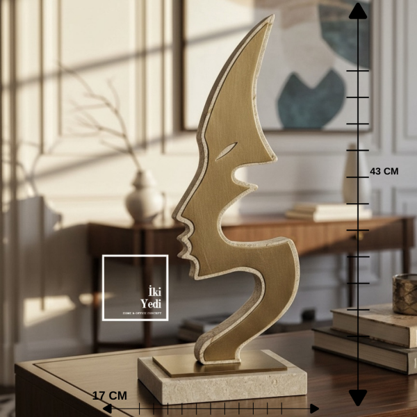 Schonbrun – Traverten Taşın Barok İlhamlı Modern Dekoru Dekoratif Lüks Salon Ofis Konsol Aksesuarı