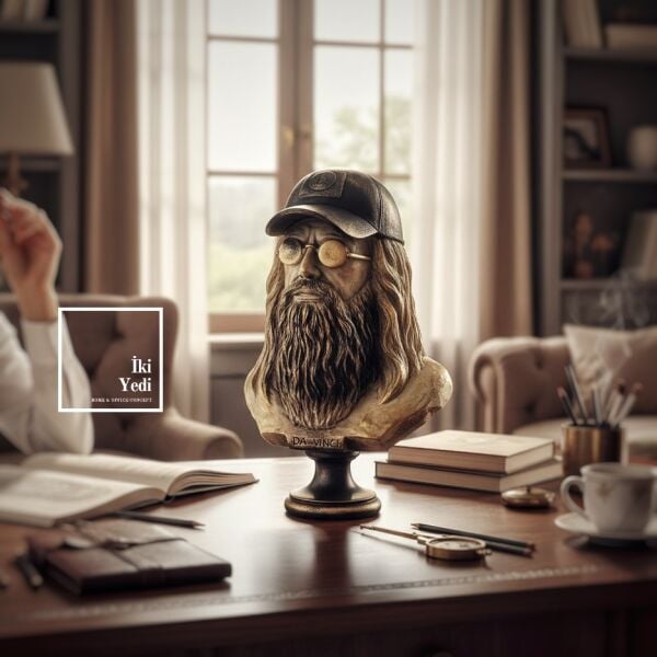 Tarihin Dahisi Leonardo Da Vinci'nin Anakronistik Büst Heykeli Sıradışı Biblo Objeler Hediyelik