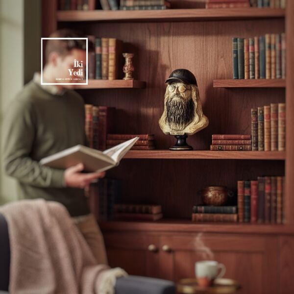 Tarihin Dahisi Leonardo Da Vinci'nin Anakronistik Büst Heykeli Sıradışı Biblo Objeler Hediyelik