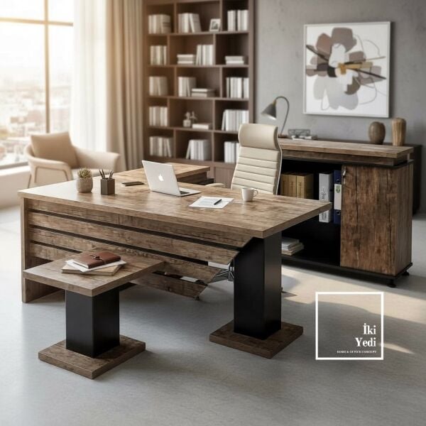 Hausser Spor Tasarım Ofis Masa Takımı Yönetici Masa Seti Ofis Mobilyası Grubu Büro Mobilyaları Şık