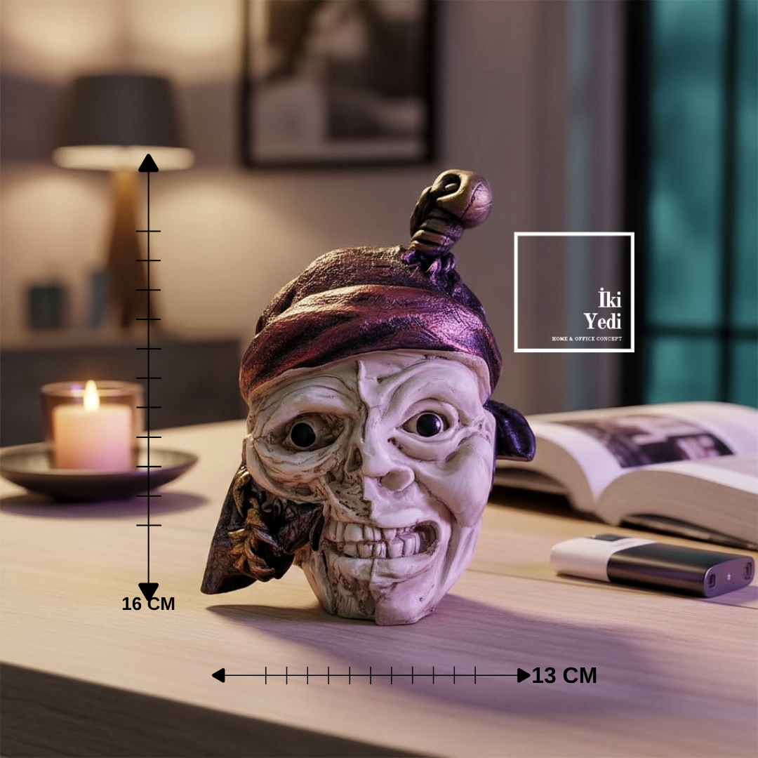 Korsan Kafatası Küllük – Sıradışı Kültablası, Dekoratif Obje ve Hediyelik Aksesuar Eğlenceli Dekor
