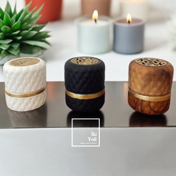 Blanc Konik Tütsülük Brülör Siyah Beyaz Kahverengi Polyester Tütsü Kabı Meditasyon