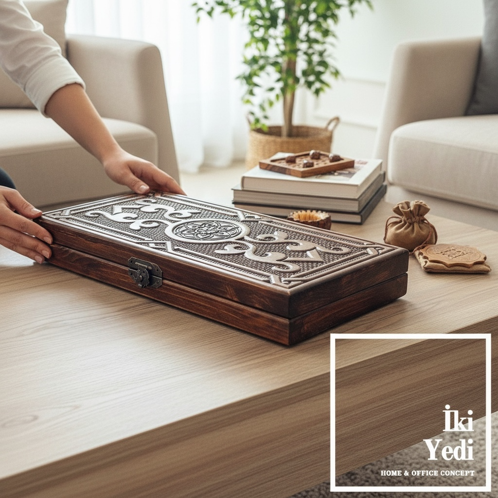 Lauren Oymalı Motifli Masif Ağaç Ahşap Tavla Takımı Antik Tema Unutulmaz Hediyelik Eşyalar VIP Klas